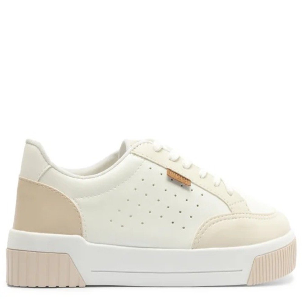 Tênis Anacapri Sola Urban Furinhos Branco/Alabaster/Creme