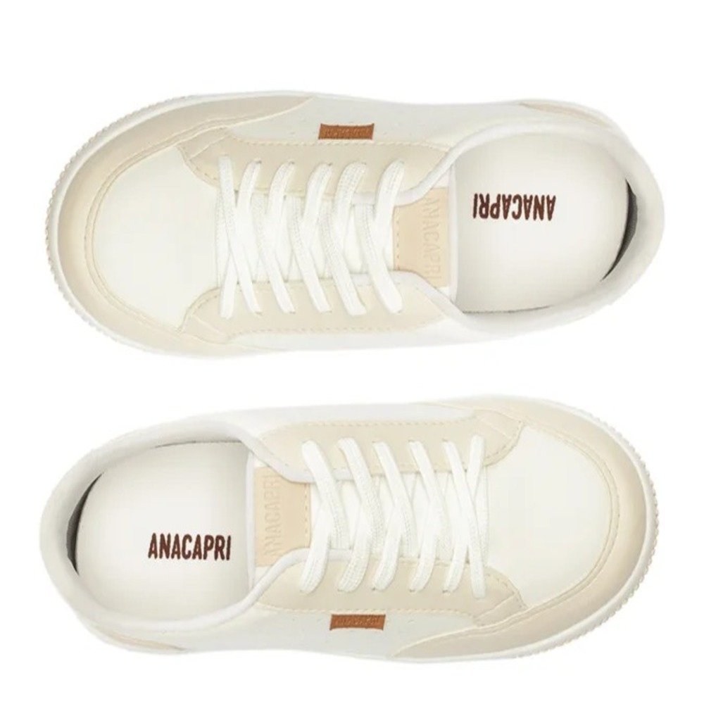 Tênis Anacapri Sola Urban Furinhos Branco/Alabaster/Creme Branco 2