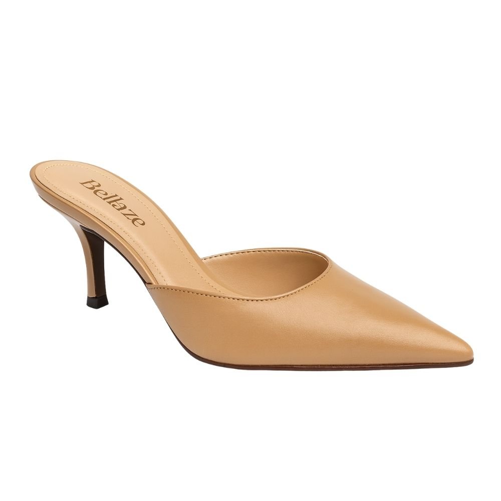 Mule Salto Médio Bellaze Bege