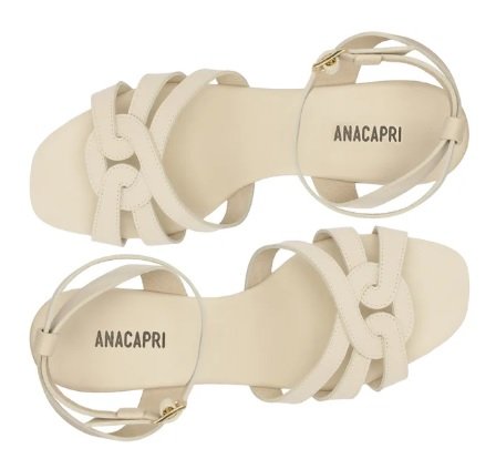 Sandália Anacapri Salto Bloco Atanado Branco Branco 4