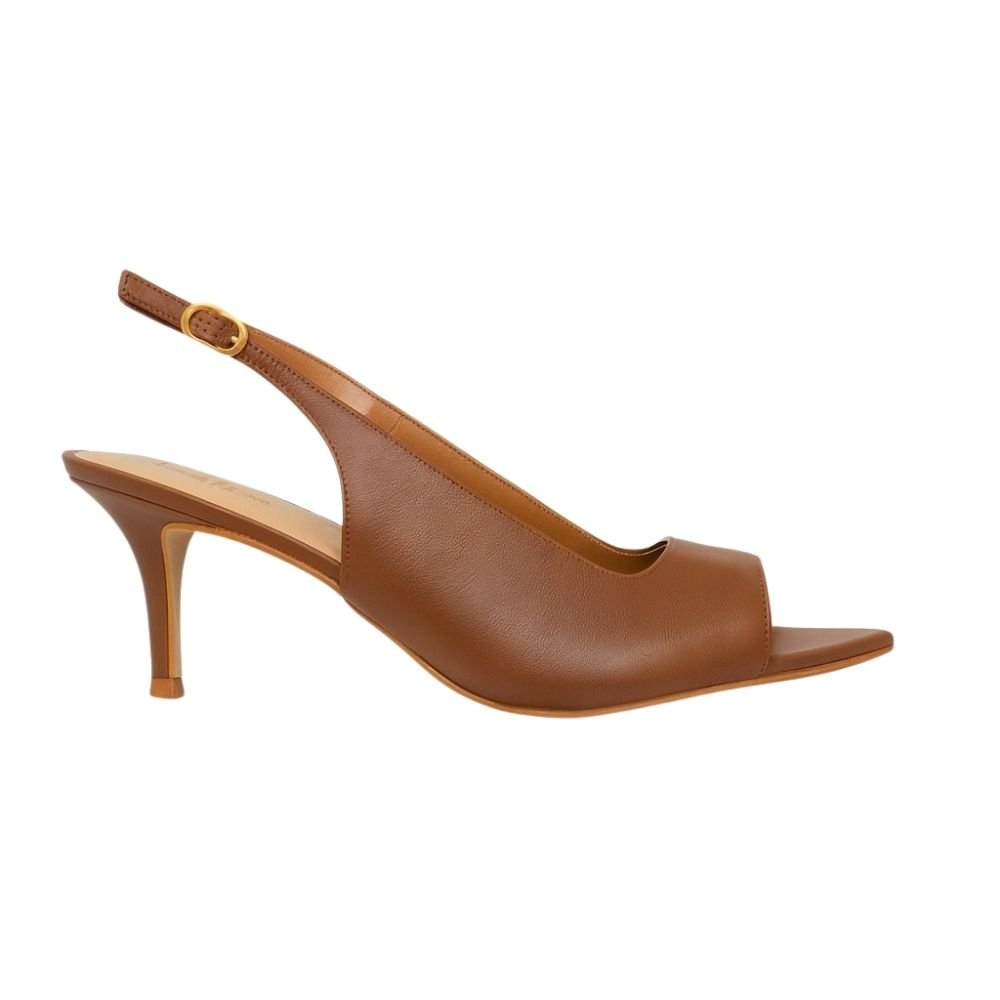  Scarpin Bellaze Salto Fino Marrom