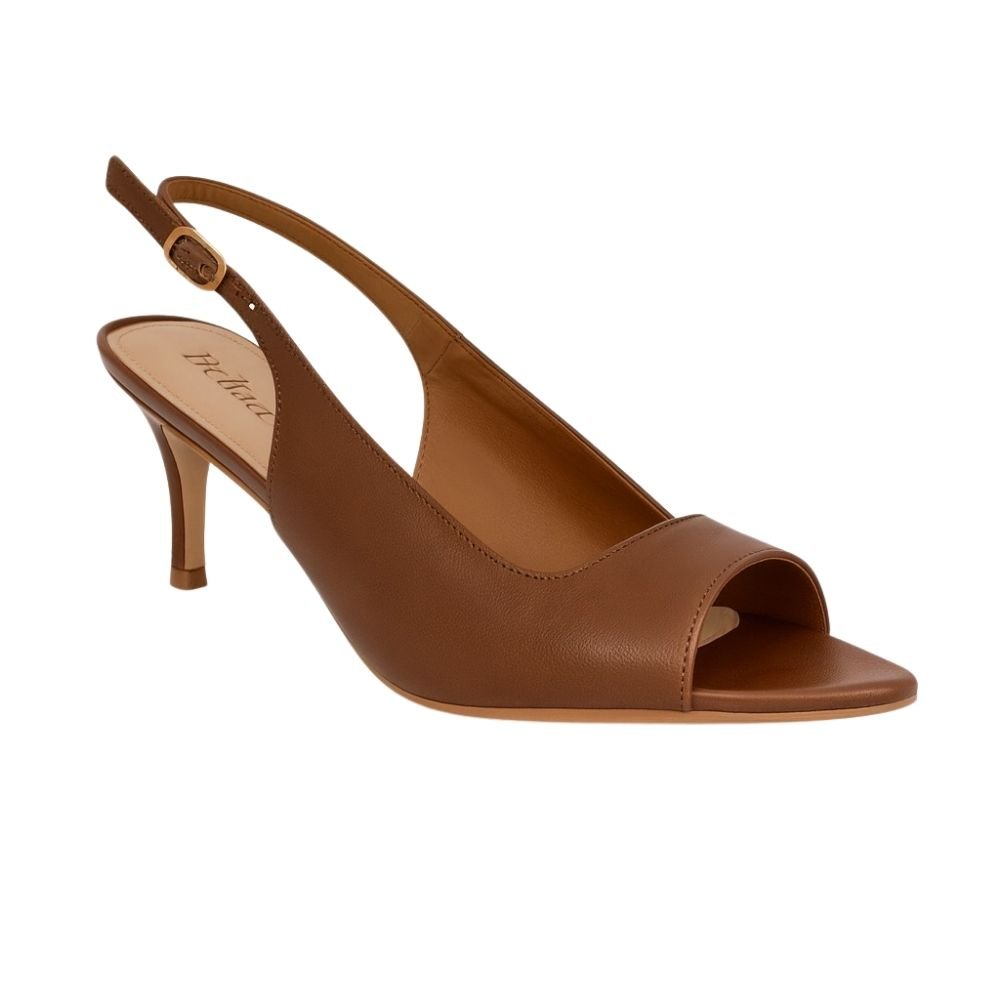  Scarpin Bellaze Salto Fino Marrom Marrom 2