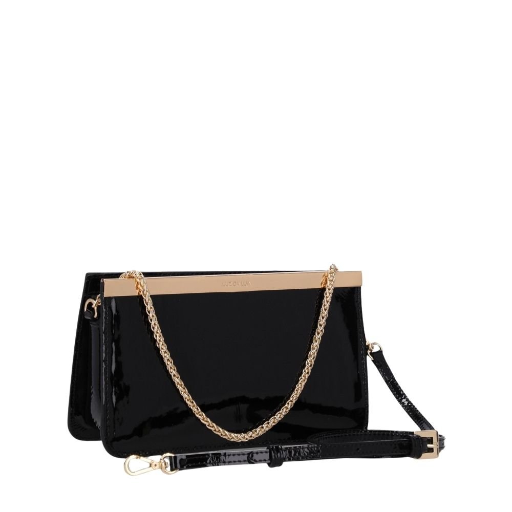 Bolsa Luz Da Lua Clutch Preto Preto 3