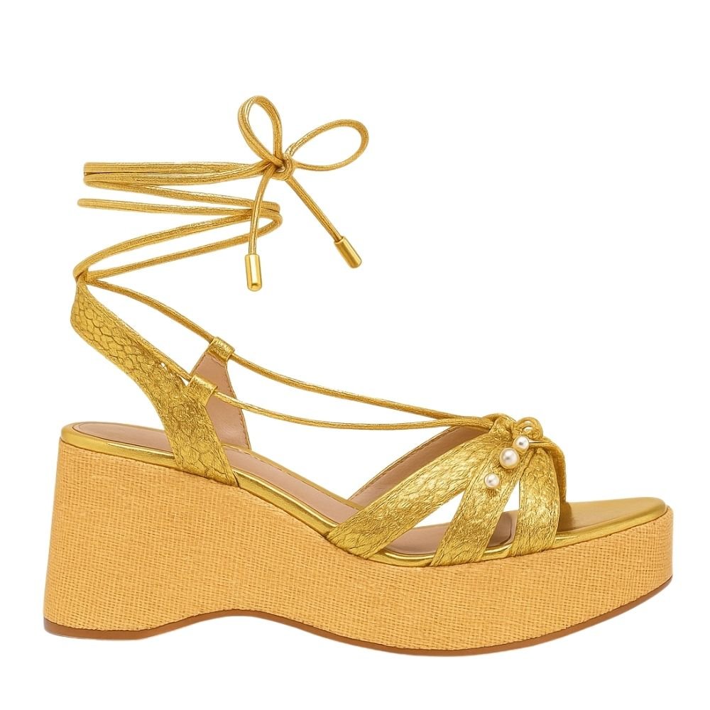 Sandália Bellaze Plataforma  Dourado