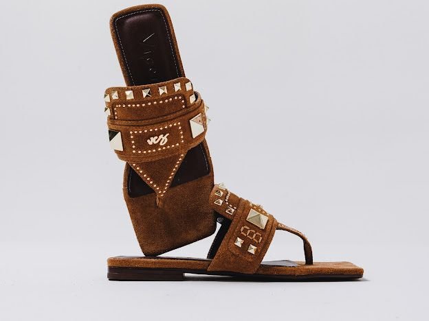 Sandália Rasteira Vicenza Marrom Marrom 2