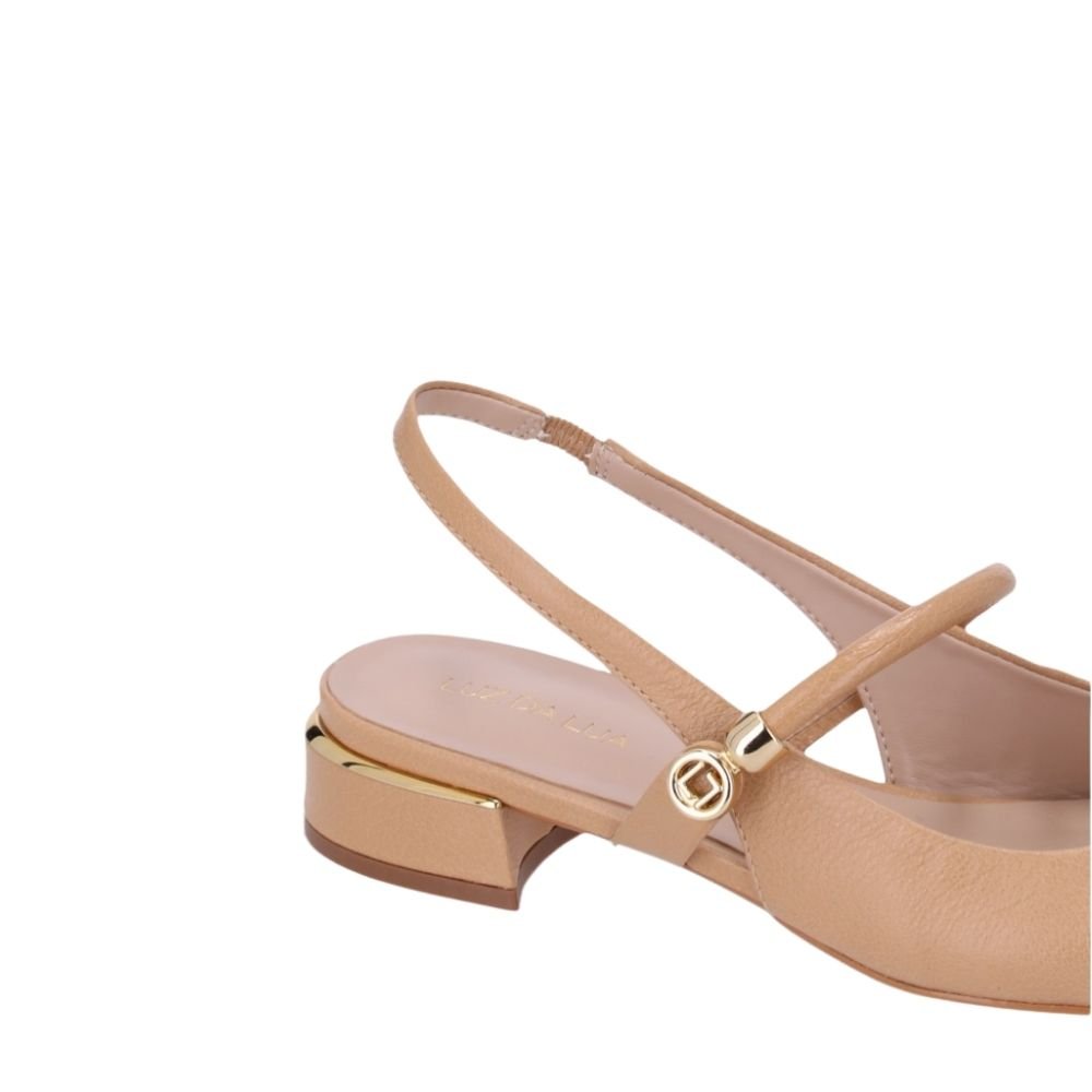 Slingback Luz Da Lua Bege Bege 3