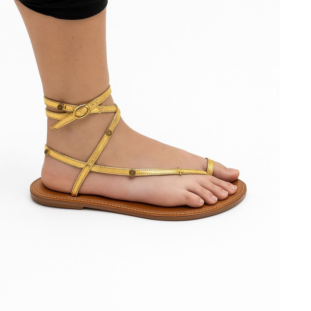 Rasteira Vicenza Dourado Dourado 2