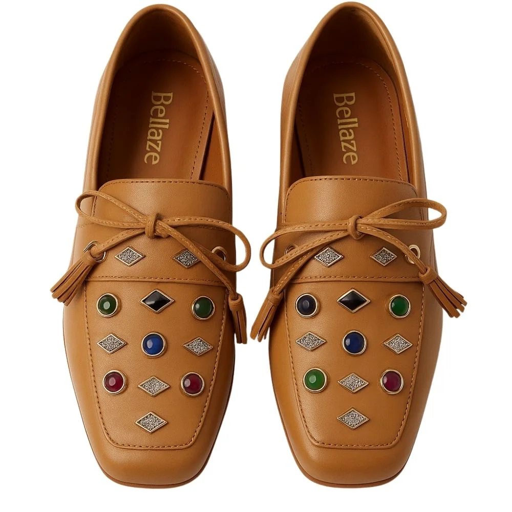 Mocassim Bellaze Com Detalhes Bege Bege 2