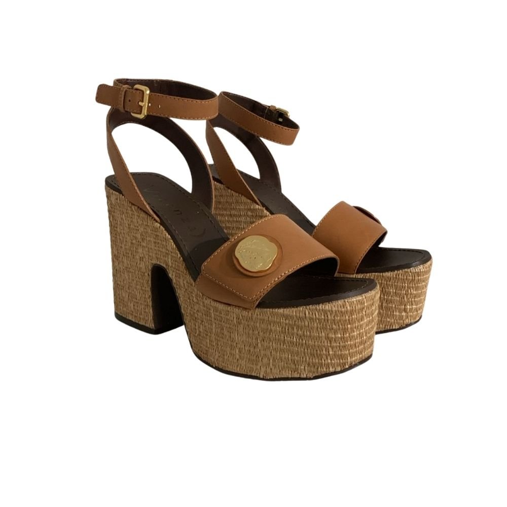 Sandália Vicenza Plataforma Marrom Marrom 3