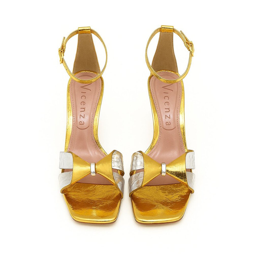 Sandália Vicenza Dourado Dourado/Prata 2