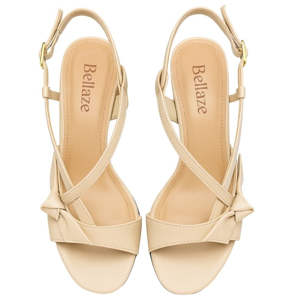 Sandália Bellaze Salto Médio Off White Off White 2
