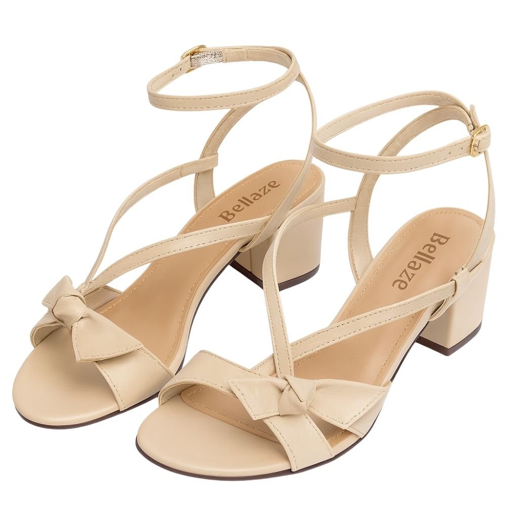 Sandália Bellaze Salto Médio Off White Off White 3