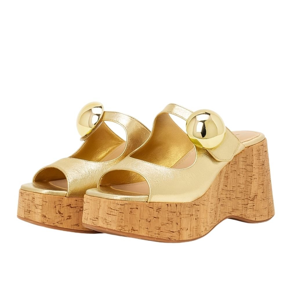 Tamanco Bellaze Plataforma Dourado Dourado 2