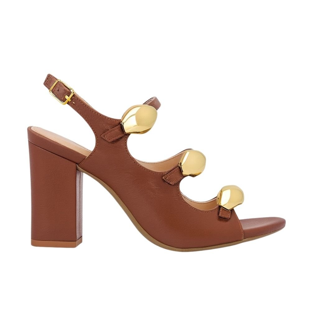 Sandália Bellaze Salto Alto Marrom