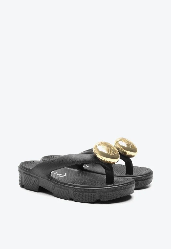 Chinelo Vicenza Flat Mirella  Preto Preto 2