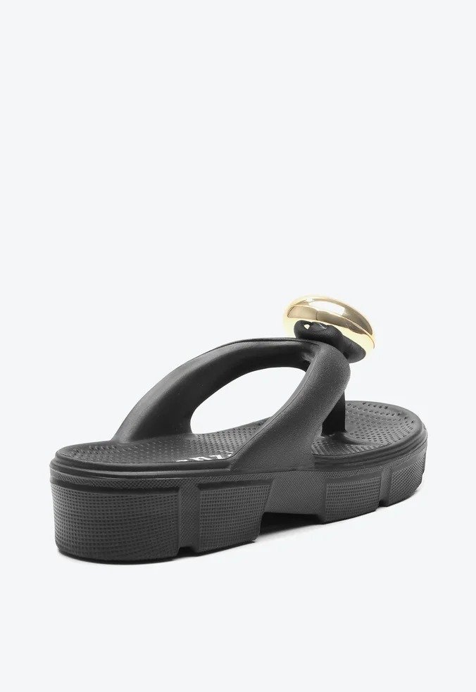 Chinelo Vicenza Flat Mirella  Preto Preto 3
