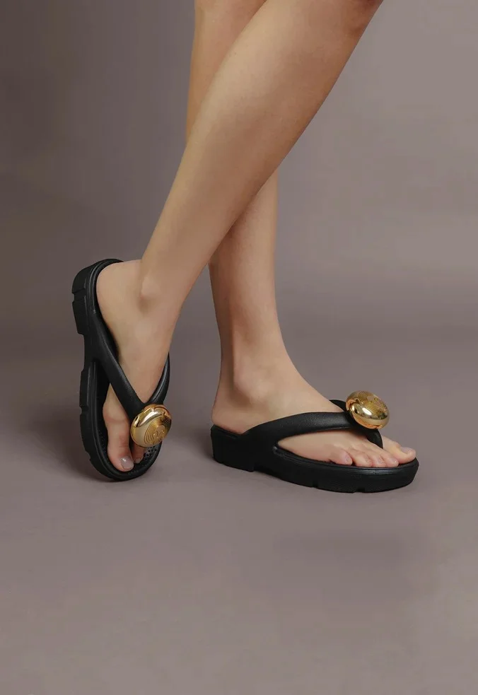 Chinelo Vicenza Flat Mirella  Preto Preto 4