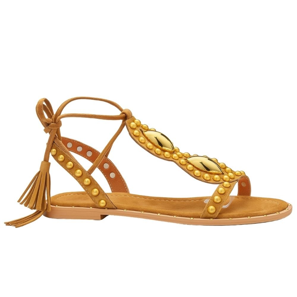 Sandália Rasteira Bellaze Marrom