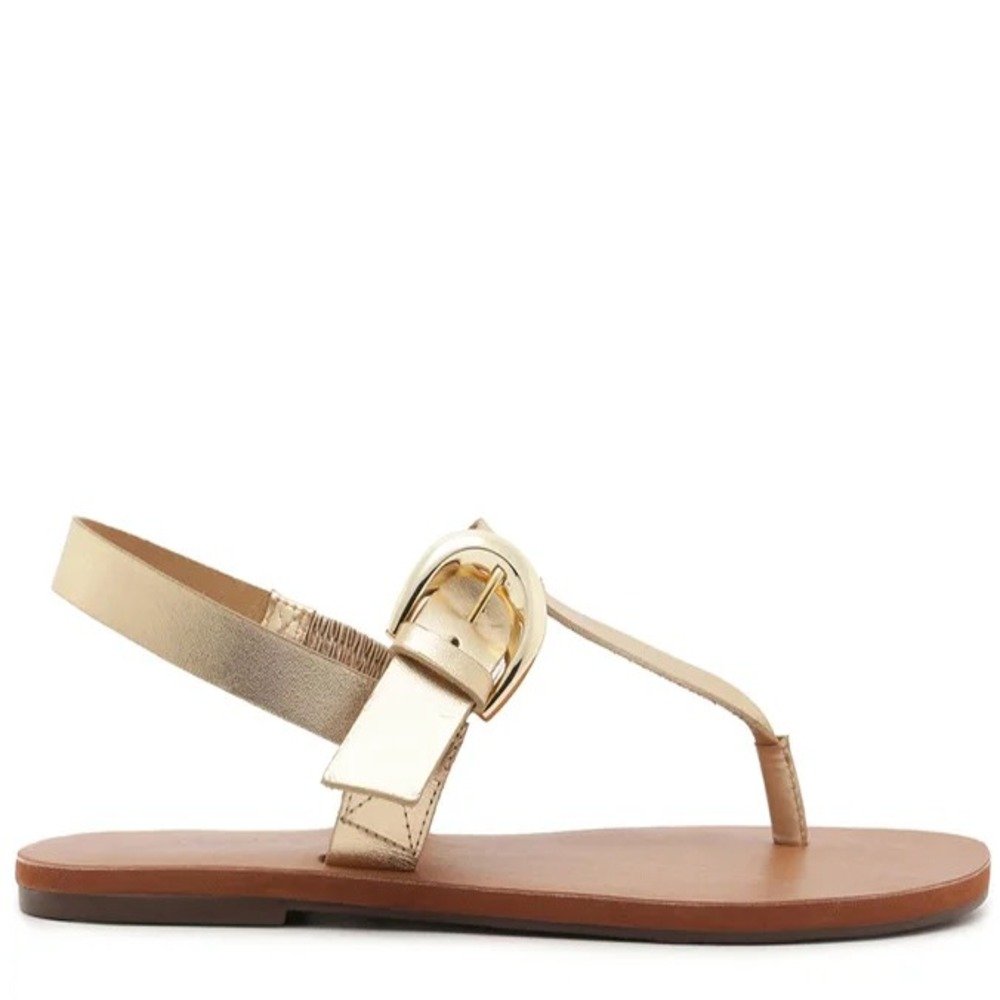 Sandália Rasteira Anacapri Slim Dourado