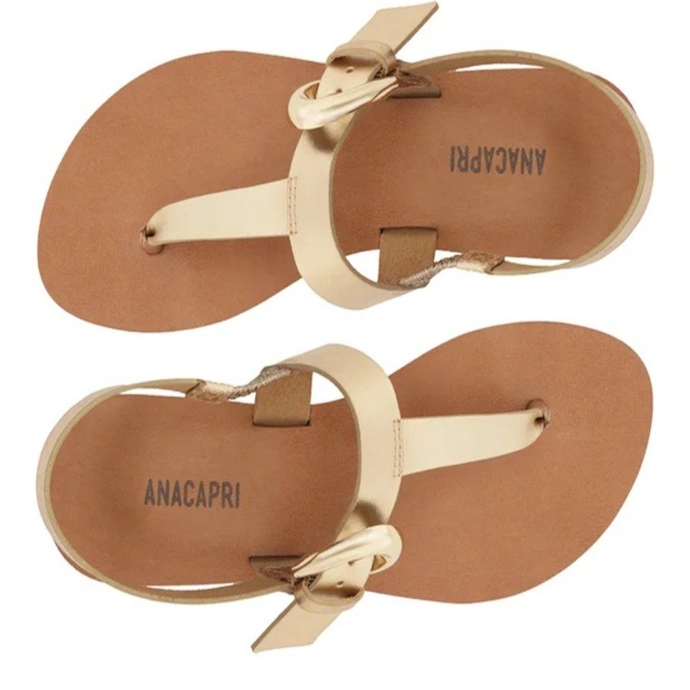 Sandália Rasteira Anacapri Slim Dourado Dourado 2