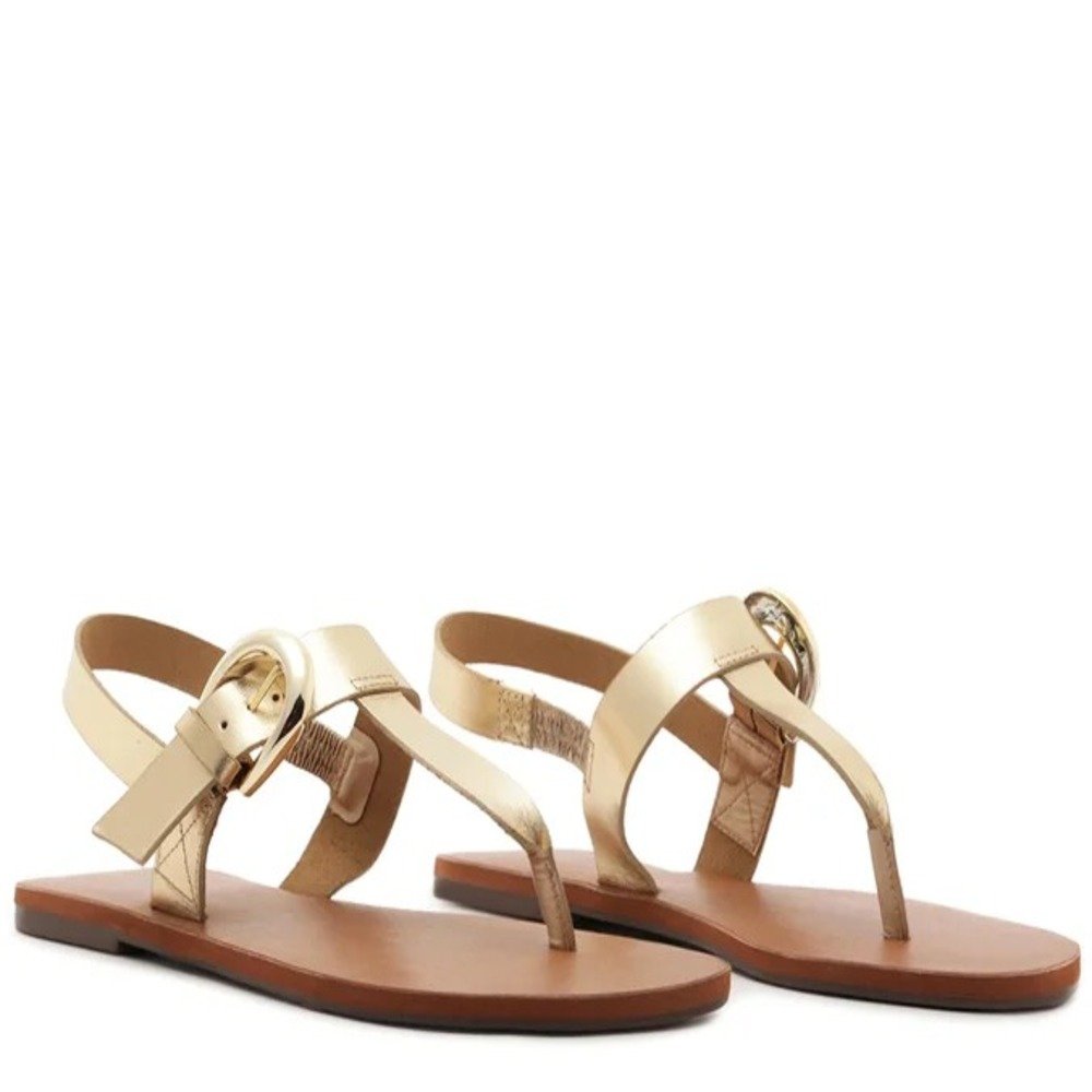 Sandália Rasteira Anacapri Slim Dourado Dourado 3