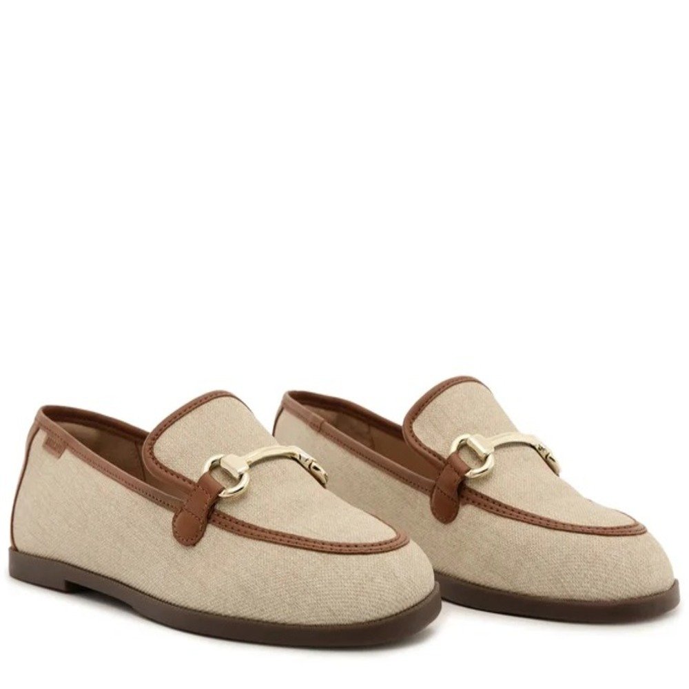 Mocassim Anacapri Bridão Bicolor Bege Bege 3