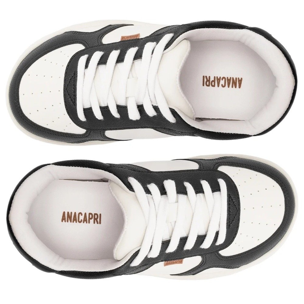 Tênis Anacapri Ac28 Branco Branco/Preto 2