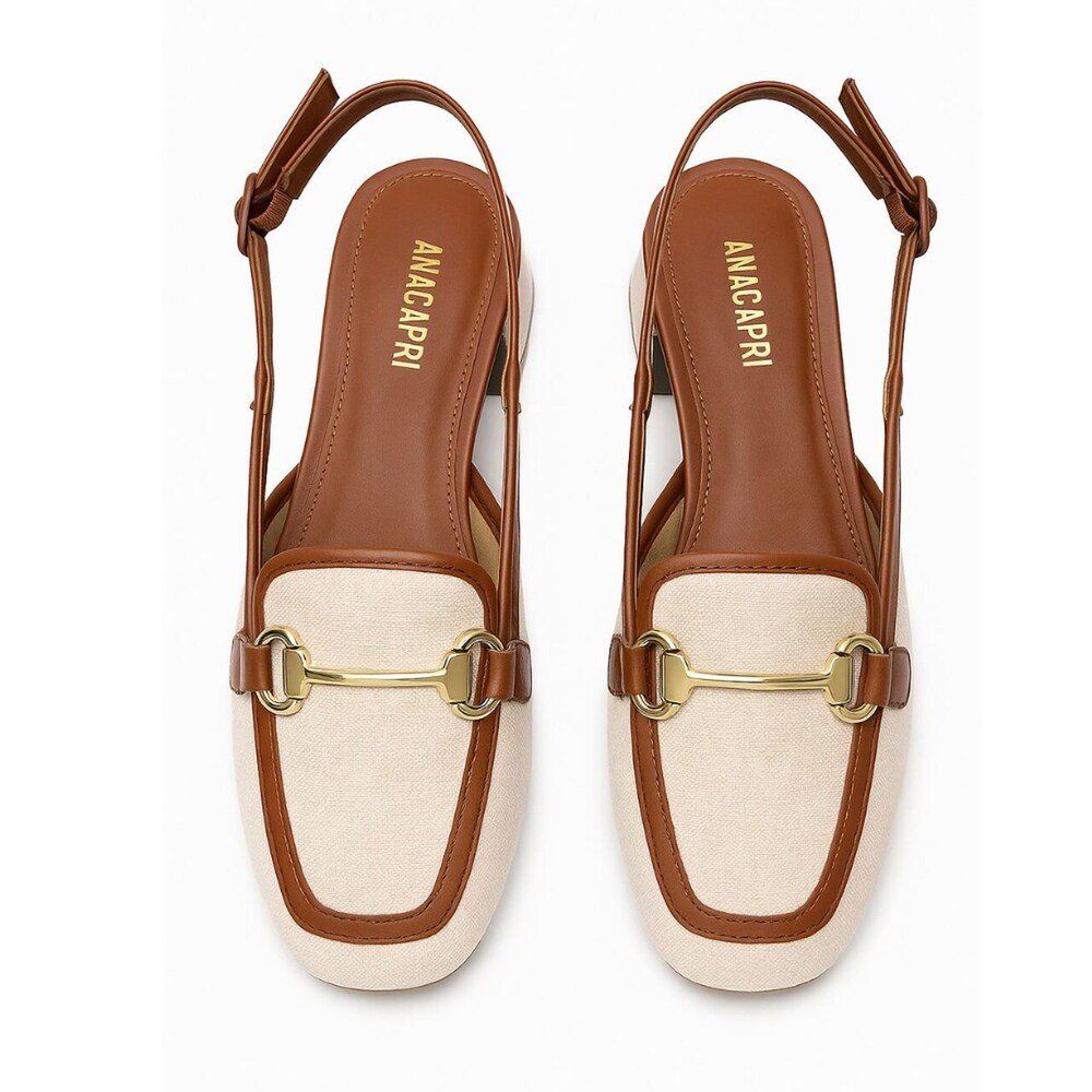 Slingback Anacapri Marrom Bege 2