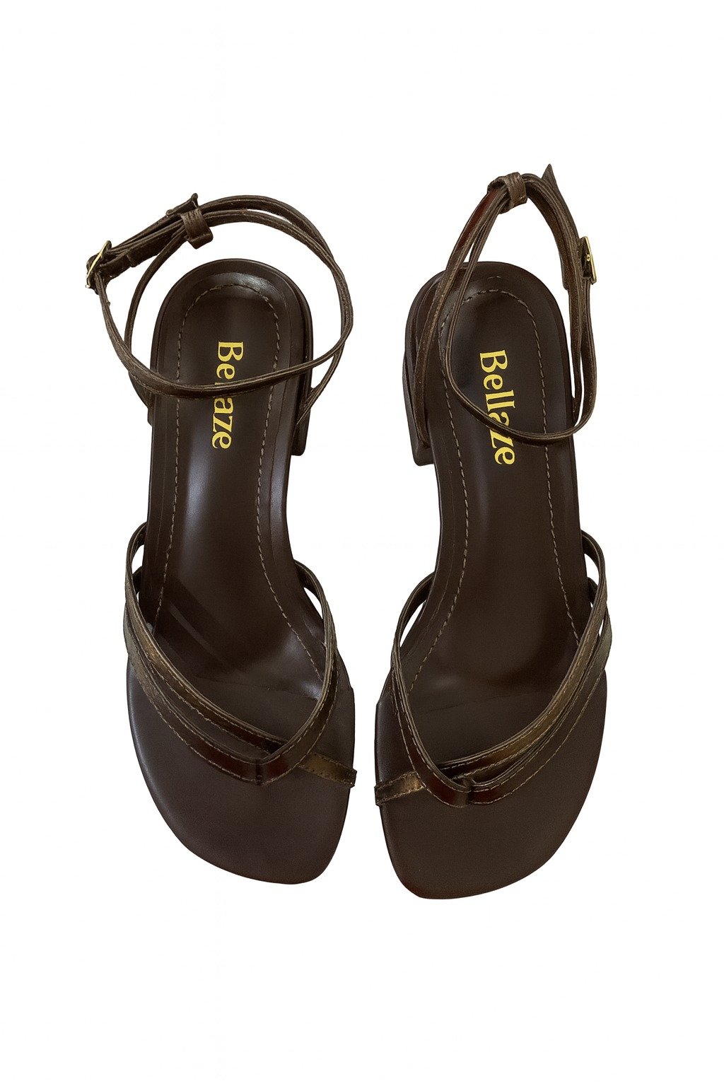 Sandália Bellaze Salto Baixo Marrom Marrom 2