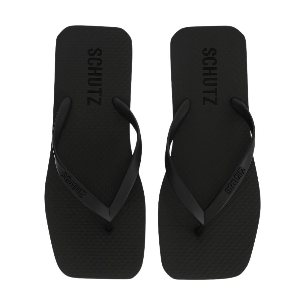 Chinelo Schutz Preto Preto 2