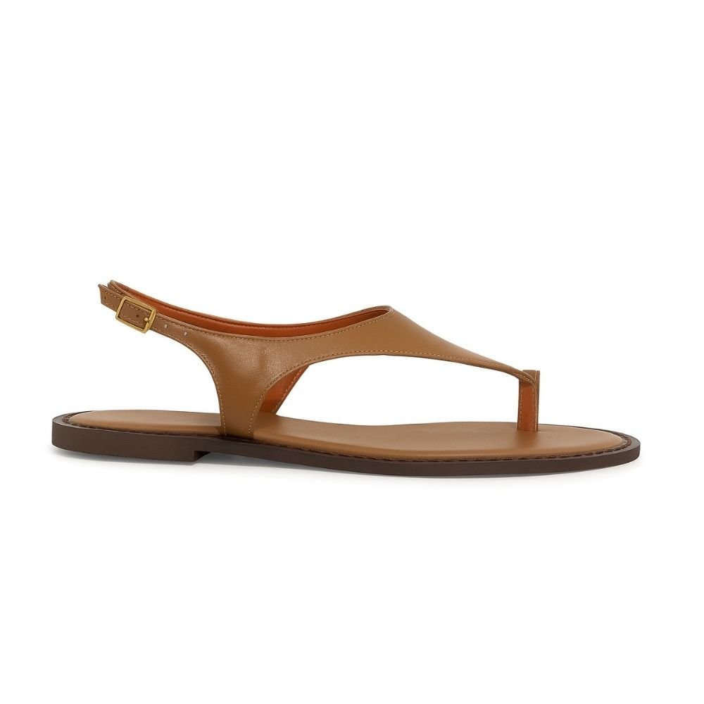 Sandália Rasteira Bellaze  Marrom