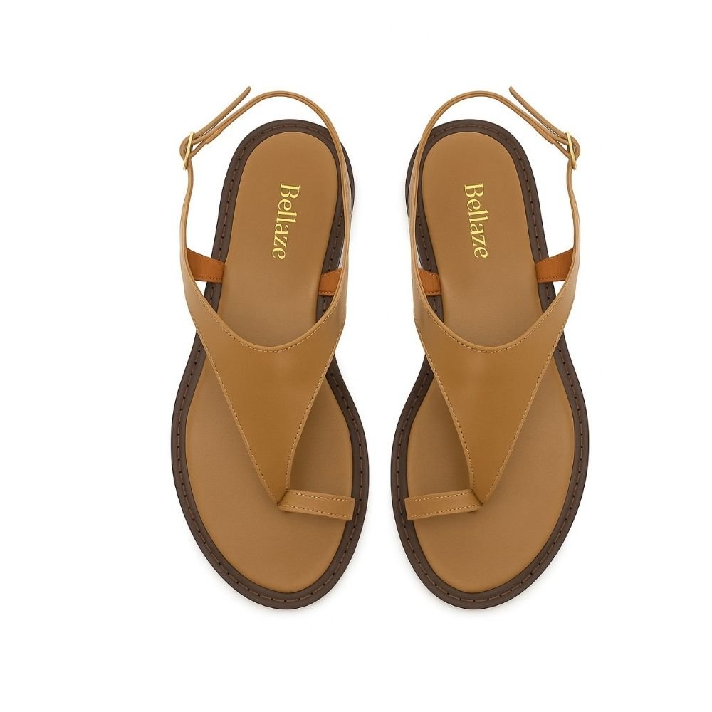 Sandália Rasteira Bellaze  Marrom Marrom 3