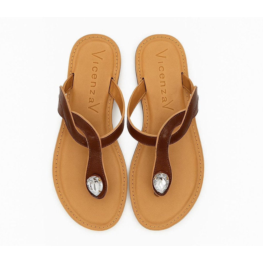 Rasteira Vicenza Marrom Marrom 2