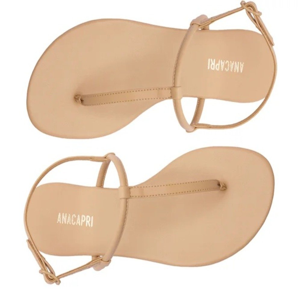 Sandália Rasteira Anacapri Slim Bege Bege 2