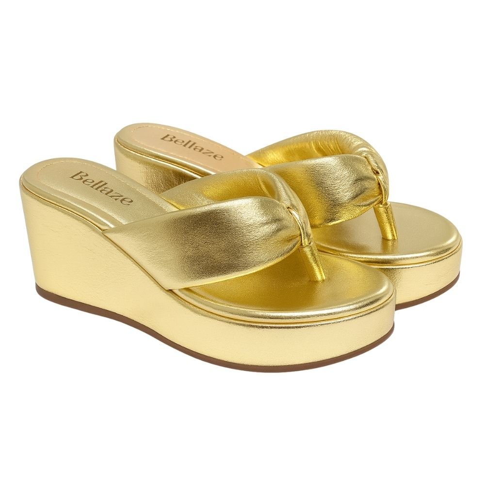 Tamanco Bellaze Plataforma Dourado Dourado 2