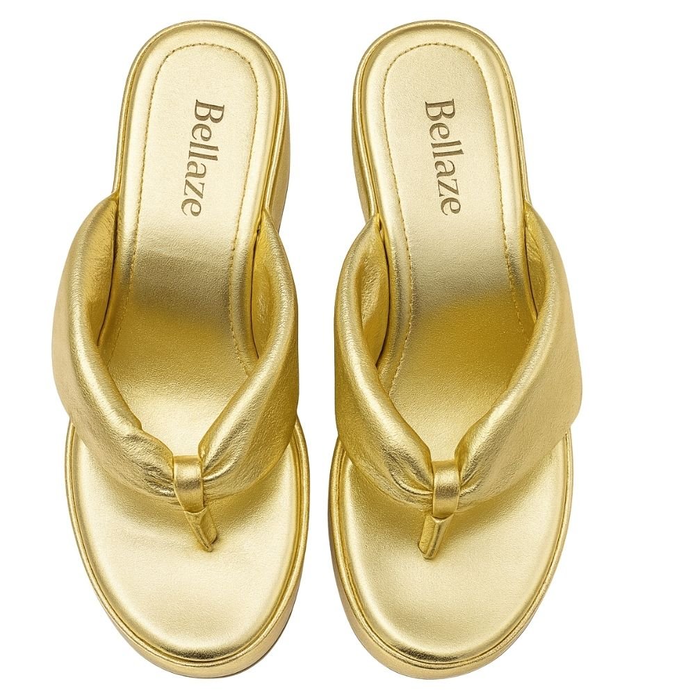 Tamanco Bellaze Plataforma Dourado Dourado 3