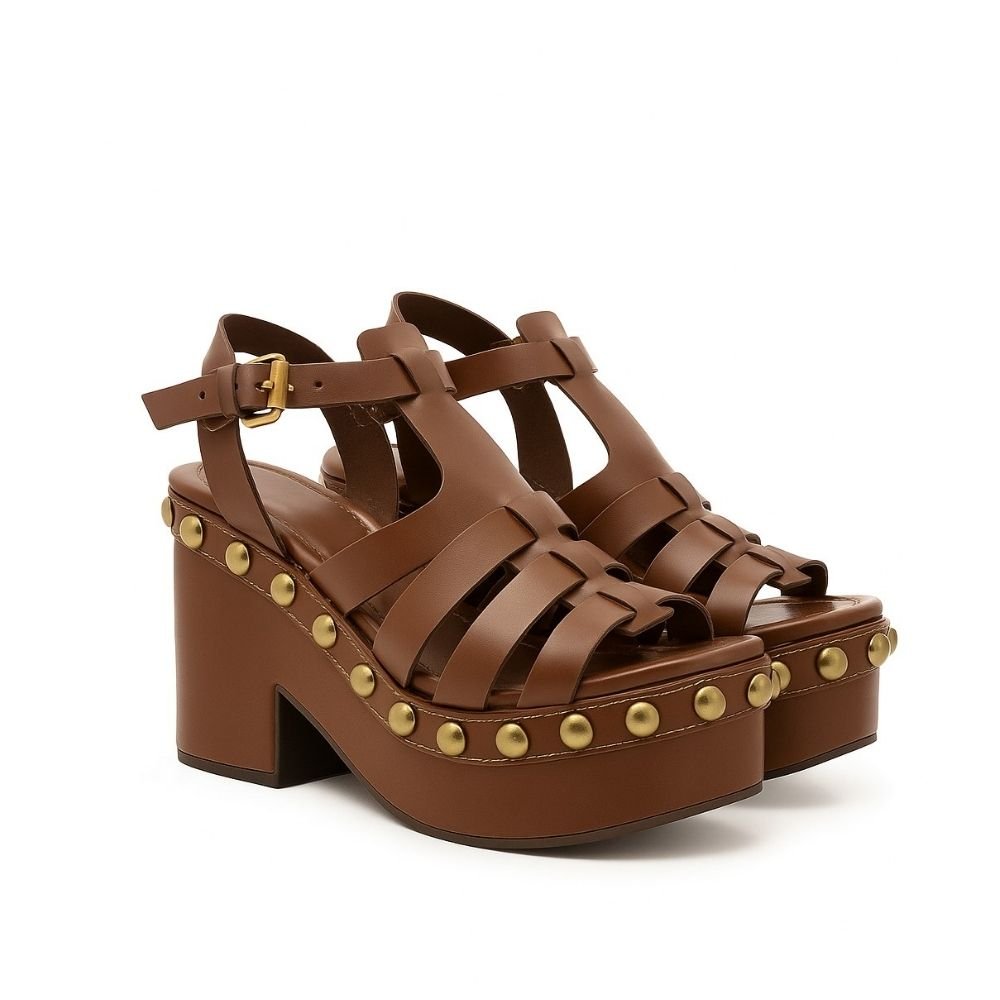 Sandália Bellaze Com Detalhe Marrom Marrom 3