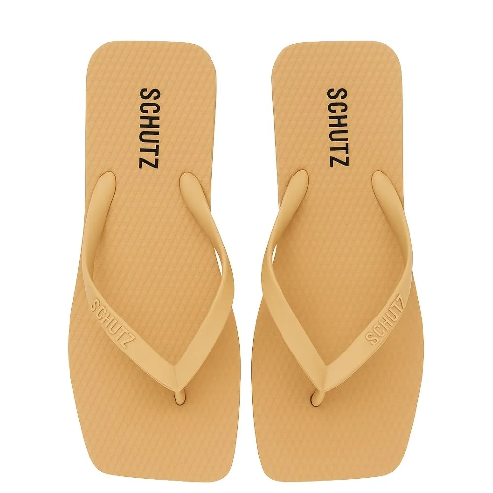 Chinelo Schutz  Marrom Bege 2