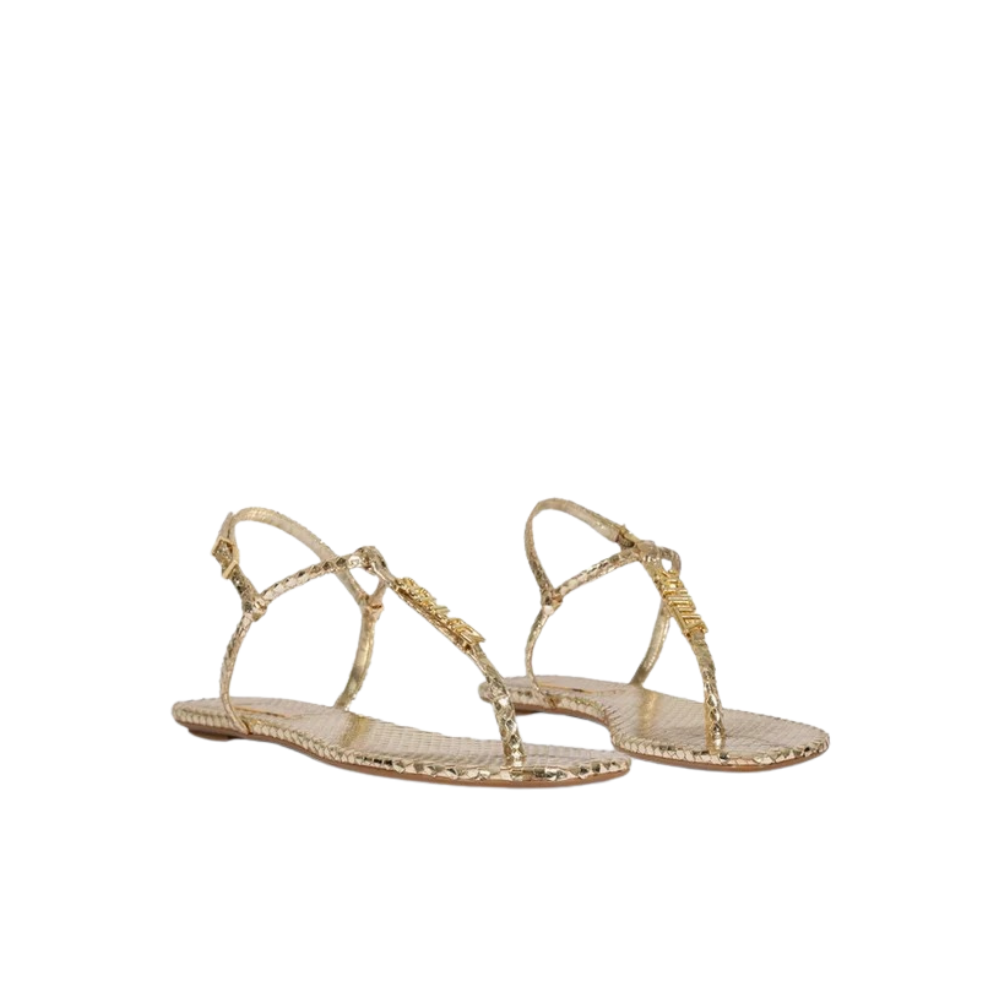 Snadália Rasteira Schutz Dourado Dourado 4