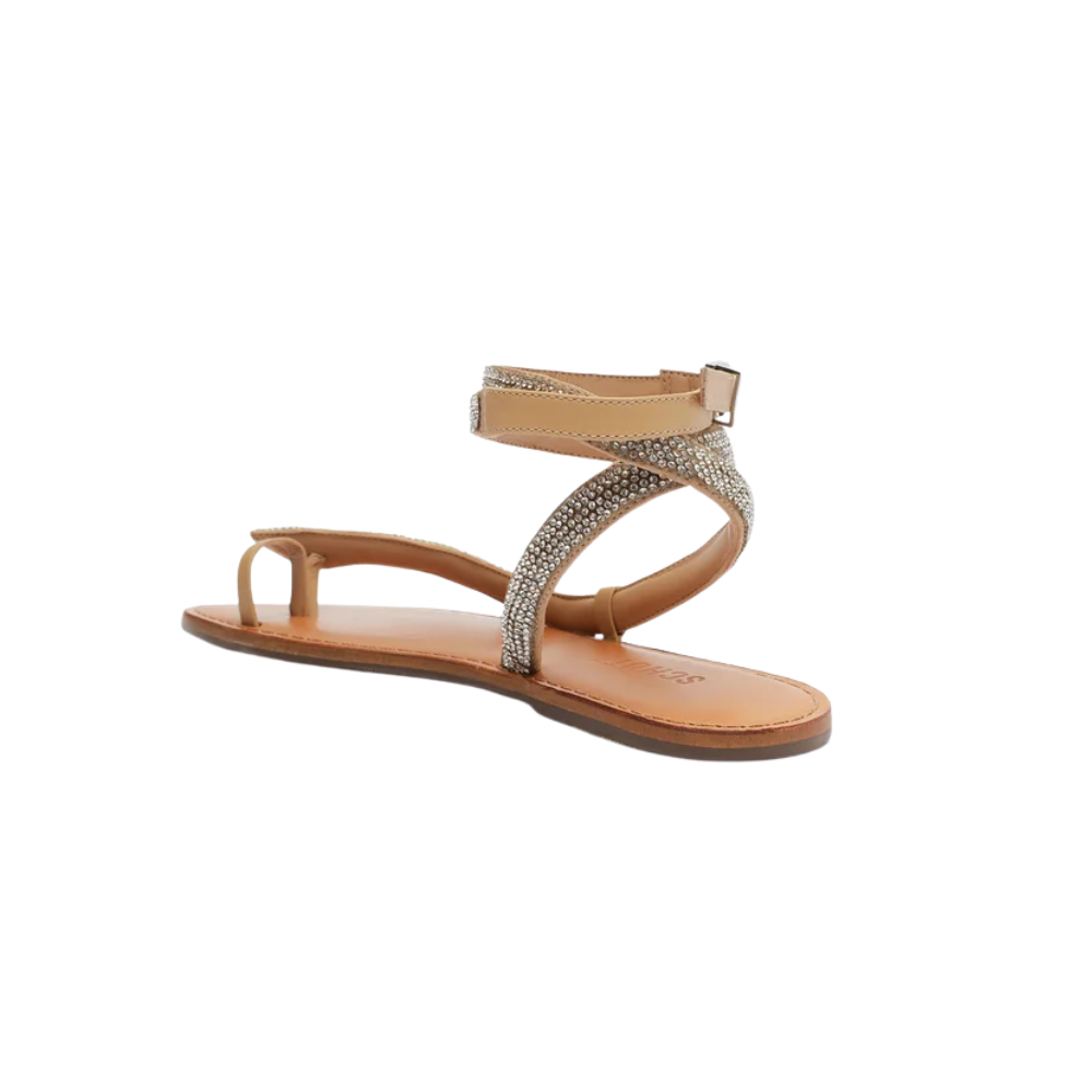 Sandália Rasteira Schutz Marrom Bege 2