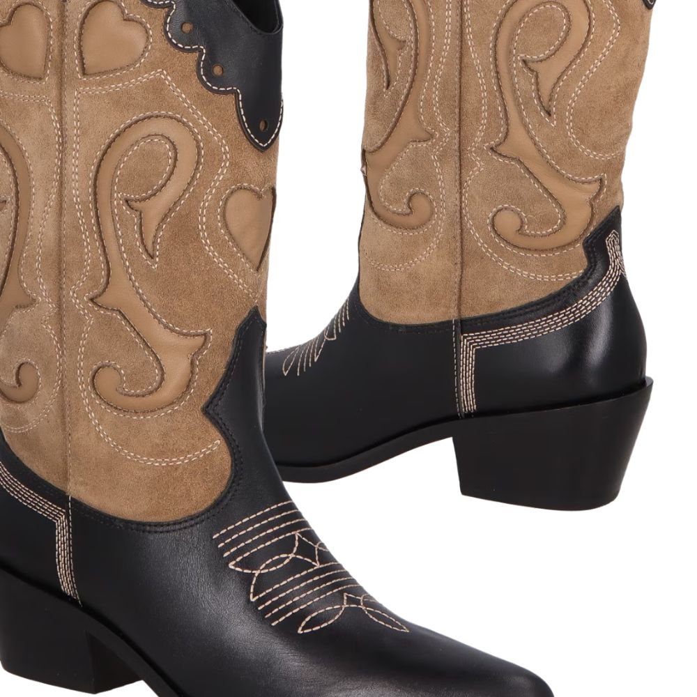 Bota Luiza Barcelos Comboy Preto Preto 2