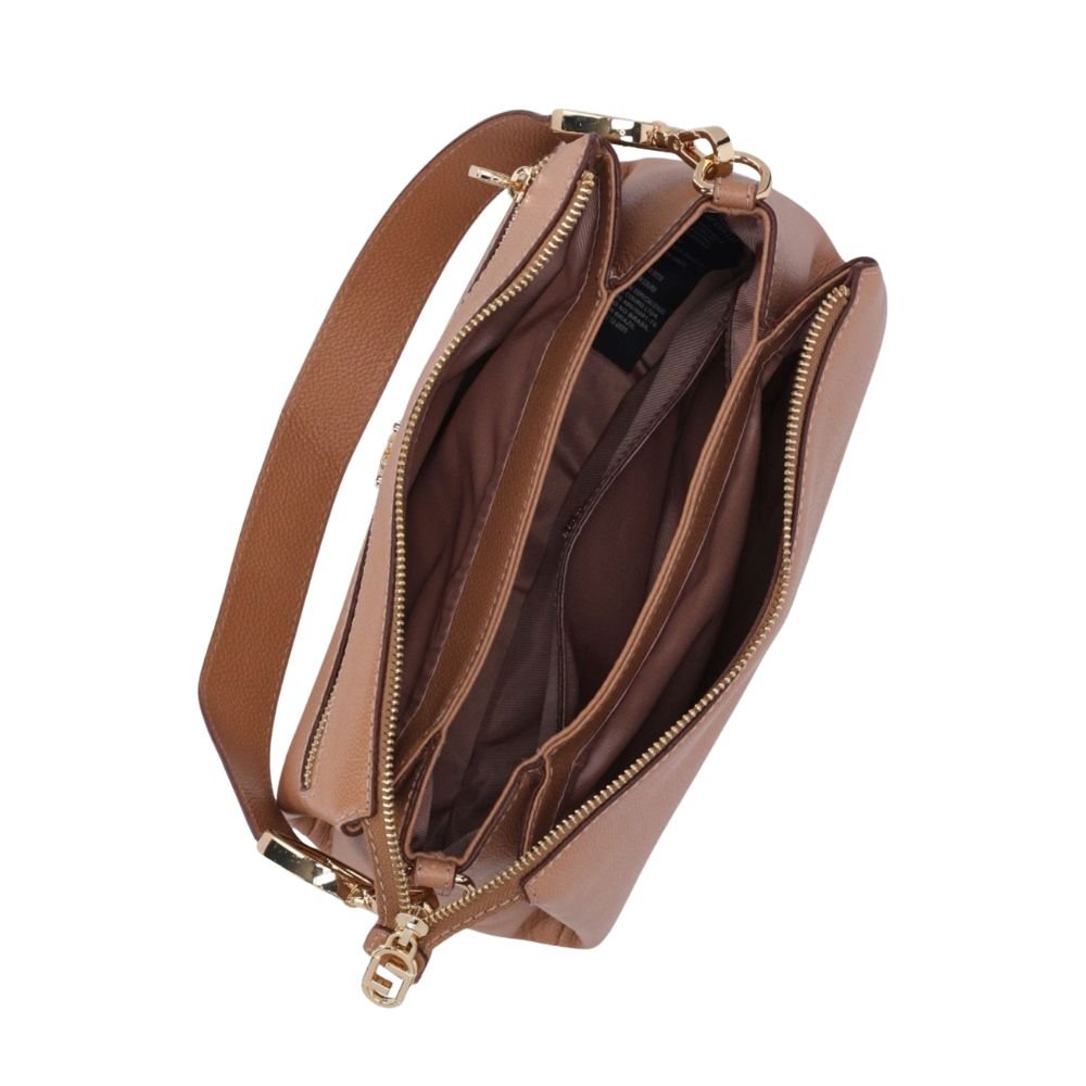 Bolsa Luz Da Lua Tiracolo Bege Marrom 2