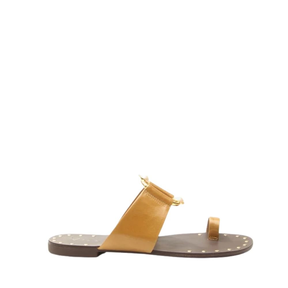 Rasteira Vicenza Flat Janet Marrom