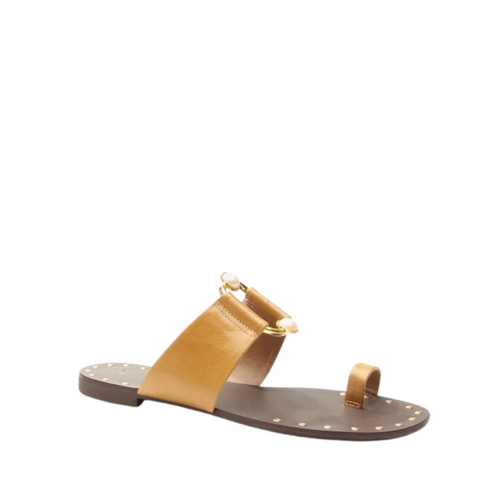 Rasteira Vicenza Flat Janet Marrom Caramelo 3