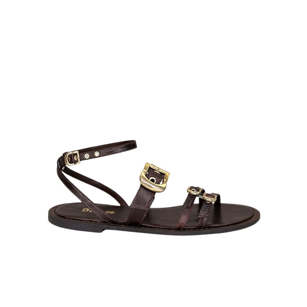 Sandália Bellaze Com Detalhe  Marrom