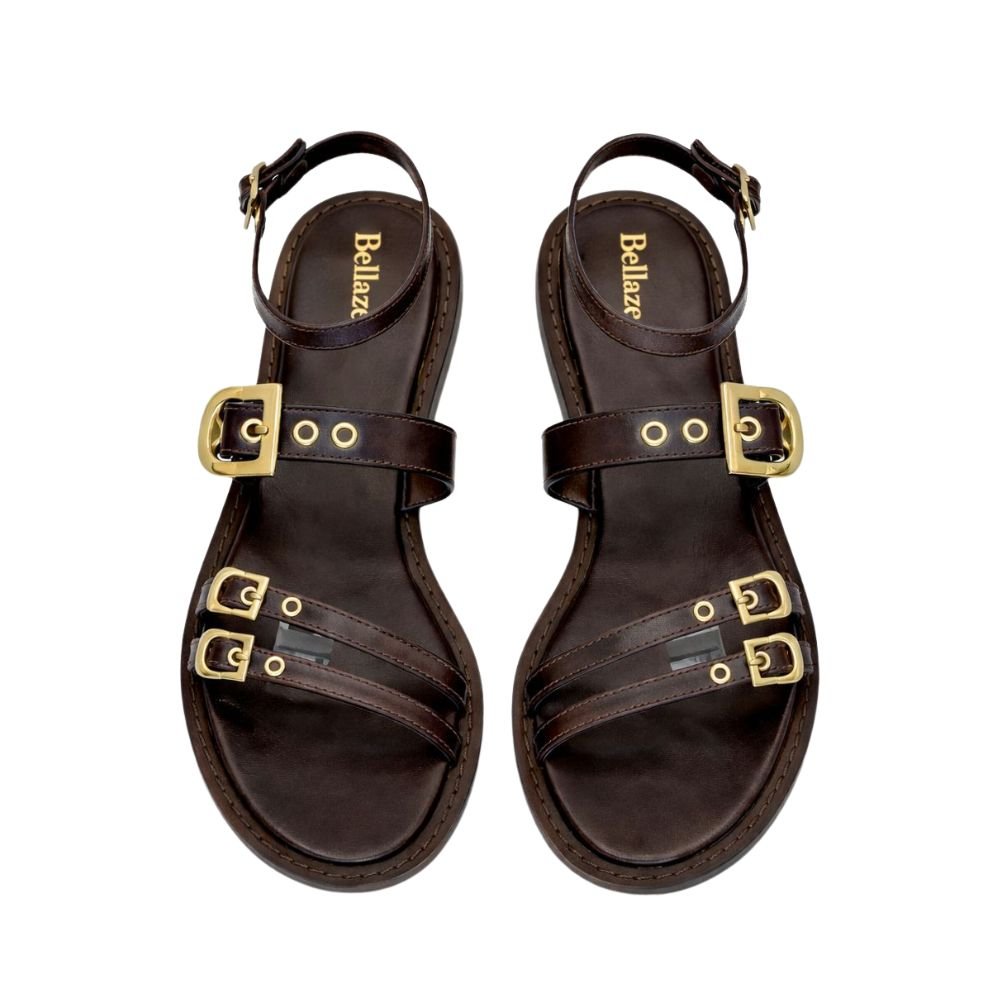 Sandália Bellaze Com Detalhe  Marrom Marrom 2