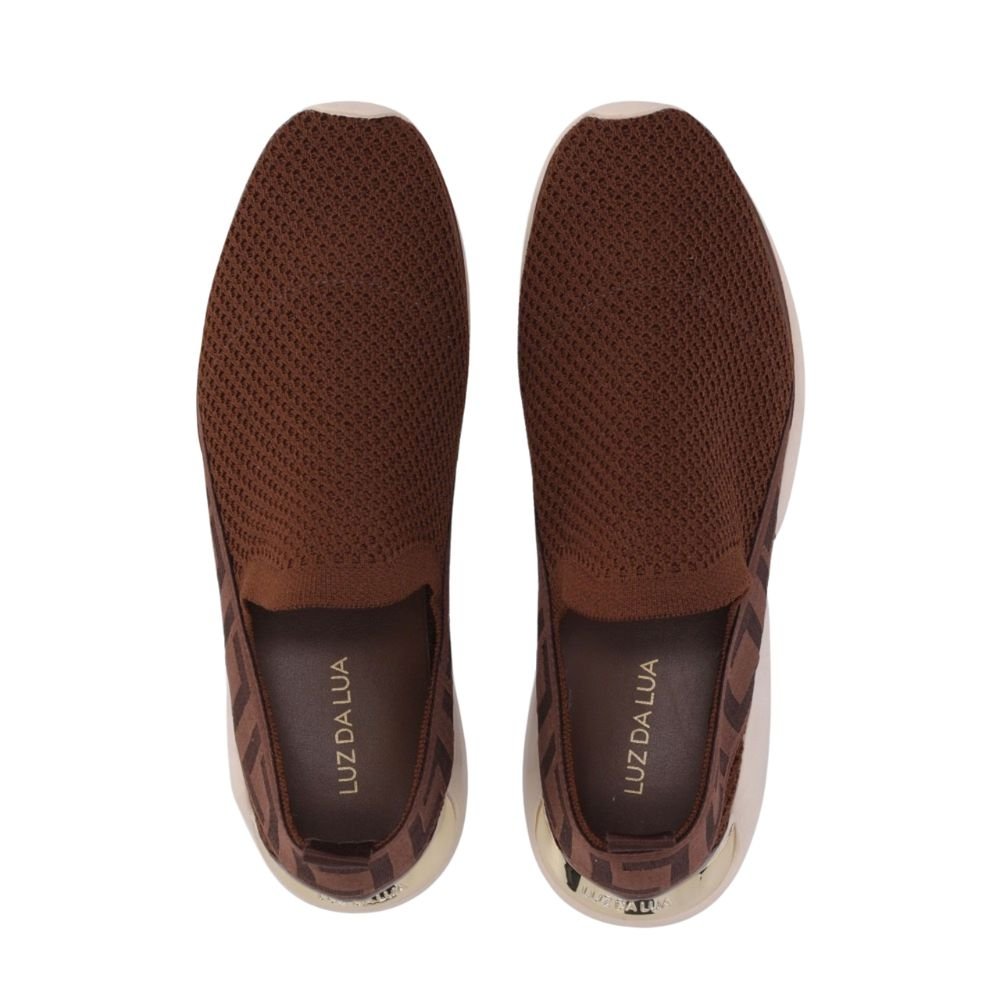 Tênis Luz Da Lua Space Knit Marrom Marrom 2