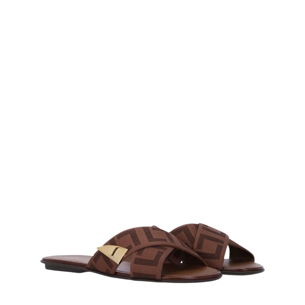 Rasteira Luz Da Lua Marrom Marrom 3