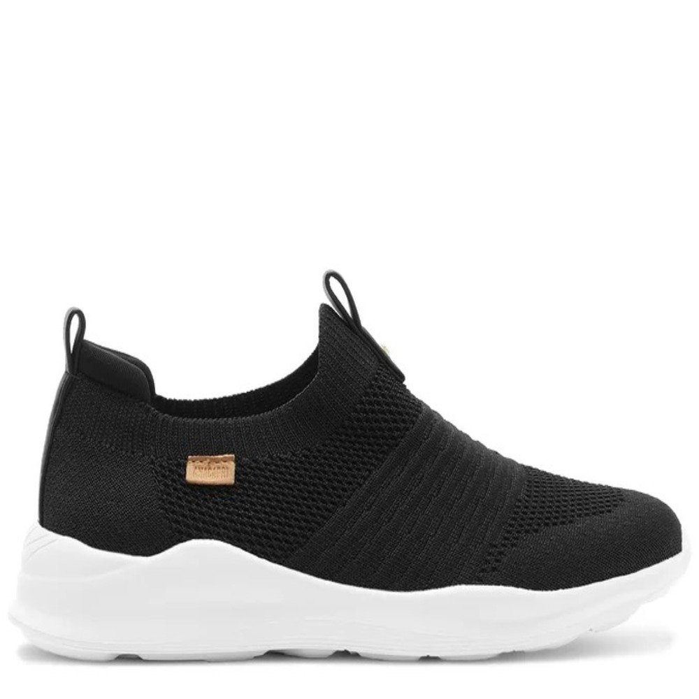 Tênis Anacapri Slip On Streech Jogging Knit Preto