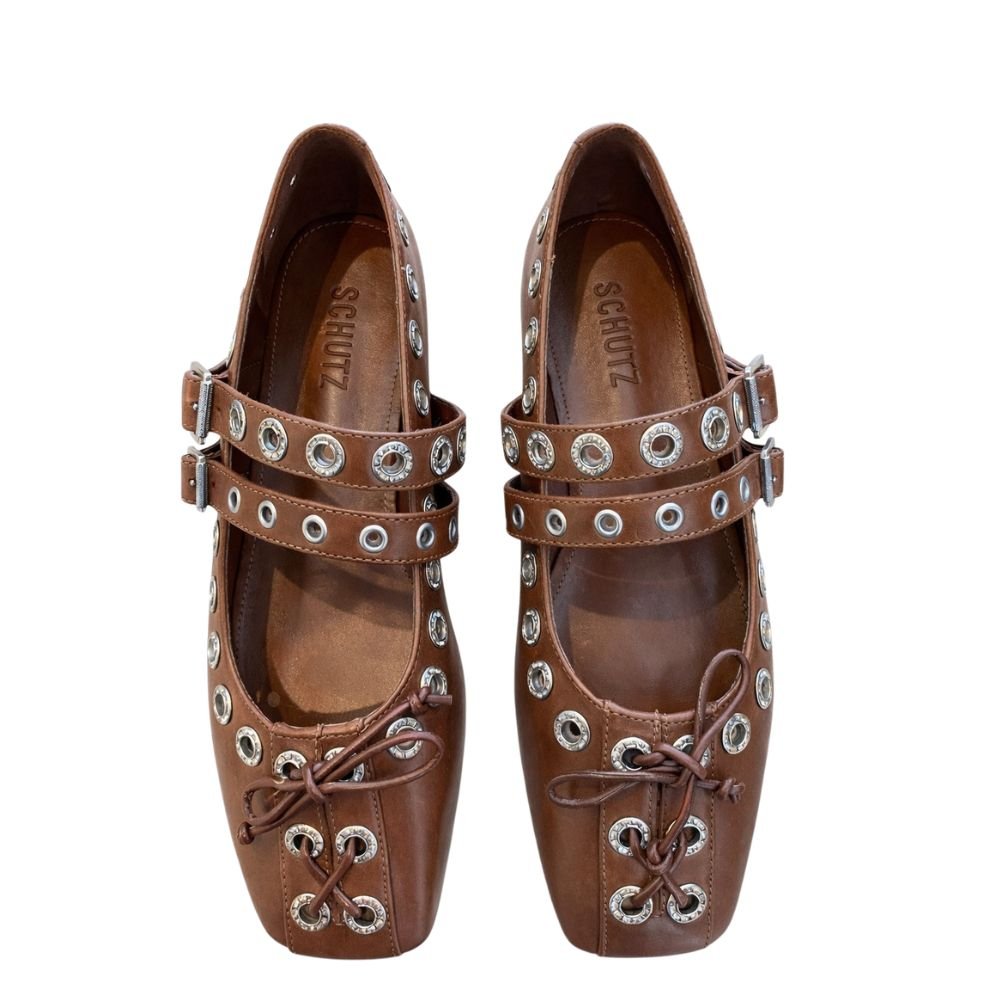 Sapatilha Schutz Com Detalhe Marrom Marrom 3